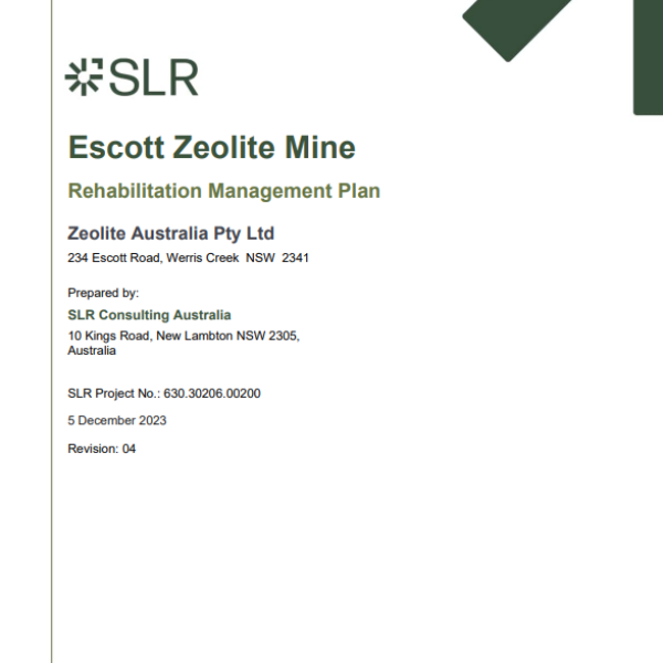 Escott Zeolite Mine RMP 2023
